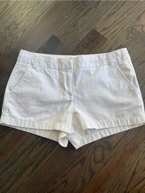 J. Crew White Chino Pants with Black Label